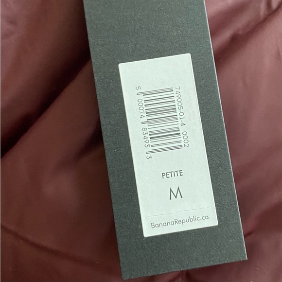 Banana Republic Down Puffer Coat - Burgundy - Lightweight - Oversized - Picture 7 of 10